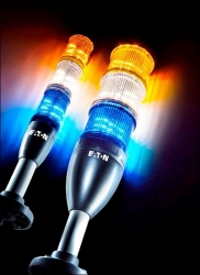 Nové signalizační sloupky Eaton SL7 a SL4 nabízí výkonné LED diody v šesti barvách a osm akustických tónů