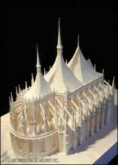Model chrámu sv. Barbory v Kutné Hoře