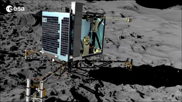 Evropský sen v praxi: výsadkový modul Philae pracuje na povrchu komety. Pro obsluhu mnohých zařízení je na palubě celkem 14 motorů Faulhaber s úpravou pro prostředí ve vesmíru