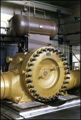 Turbokompresor ČKD pro dopravu zemního plynu o výkonu 6 MW. V letech 1969 až 1990 vyrobeno 130 kusů
