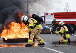 V kampusu hořelo - testoval se chytrý oblek pro hasiče