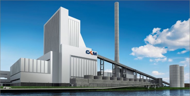 GKM, jedna z nejnovějších elektráren s kogeneračním využitím společnosti Alstom v Mannheimu, je i ukázkou architektonického ztvárnění průmyslové stavby.