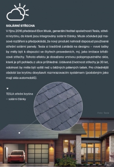 TESLA střešní krytina – solární články