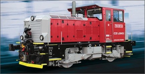 Společnost CZ LOKO patří k nejvýznamnějším podnikům středoevropského železničního strojírenství /Motorová lokomotiva EffiShunter 300/