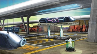 Nástupní stanice Hyperloopu podle studia ARGO - design