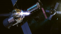Na cestě k Měsíci: vizualizace přestupní stanice Gateway a Orion © NASA
