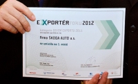 Ocenění ‚Exportér roku’ pro automobilku ŠKODA