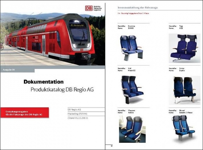 V novém katalogu DB REGIO certifikovaných dodavatelů můžete najít sedadla firmy Borcad