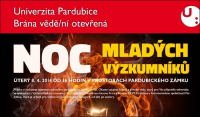 NOC MLADÝCH VÝZKUMNÍKŮ startuje v prostorách pardubického zámku v 16 hodin odpoledne. NOC MLADÝCH VÝZKUMNÍKŮ startuje v prostorách pardubického zámku v 16 hodin odpoledne.