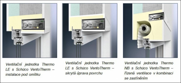 Instalace ventilační jednotky Thermo LE s Schüco VentoTherm