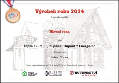 Ocenění Výrobek roku pro materiál DuPont™ Energain®