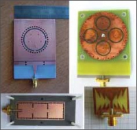 Obr. 2: Prototypy antén pro komunikaci po povrchu lidského těla