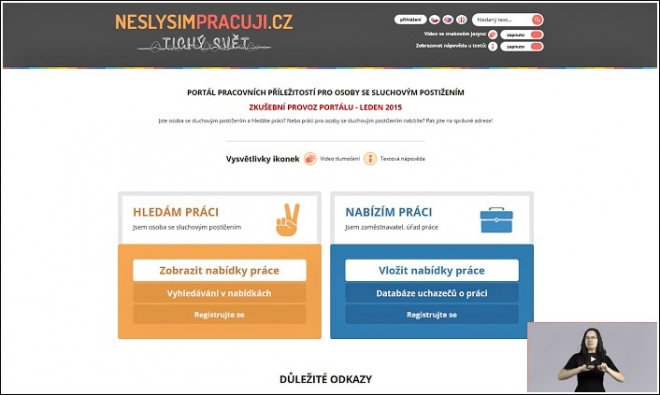Tichý svět představí unikátní pracovní portál pro neslyšící
