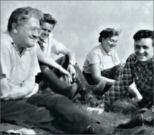 Antonín Svoboda s manželkou na výletě r. 1964, měsíc před jejich útěkem do USA, v rozhovoru s autorem článku /Foto: autor, dosud nepublikováno/