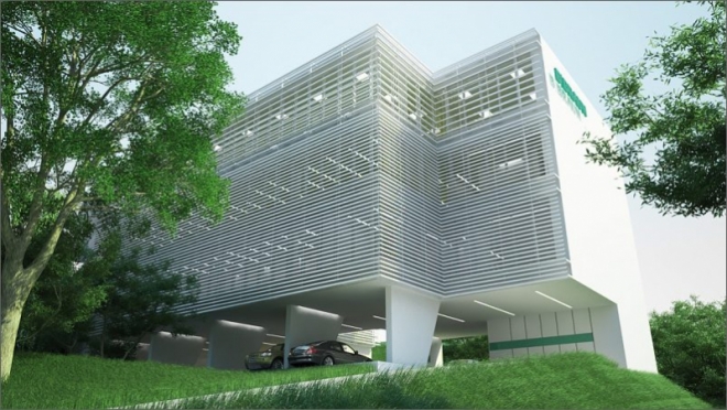 Kvůli zasazení budovy do strmého svahu bylo velmi komplikované uspokojit veškeré potřeby nově vznikajícího pavilonu