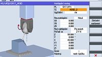 Maska pro programování cyklu CYCLE800 pro vidlicovou hlavu