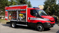 Plynový hasičský automobil „Sněhurka“ je určen k provádění hasebního zásahu pomocí oxidu uhličitého