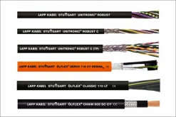 Shora: Vysoce odolné datové kabely UNITRONIC® ROBUST, UNITRONIC® ROBUST C a UNITRONIC® ROBUST C (TP), stíněný servokabel ÖLFLEX® SERVO 719 CY, vysoce flexibilní kabel ÖLFLEX® CLASSIC 110 LT, stíněný jednožilový kabel ÖLFLEX® CHAIN 809 SC CY pro flexibilní použití