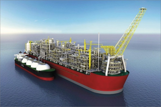 Zatím ještě fikce – tankery nakládají zkapalnělý plyn ze zakotvené Prelude