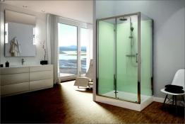 Koncepce kompletní sprchové kabiny MODUL 1400 umožňuje až 200 kombinací