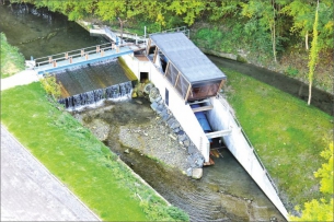 Pokusná rakouská MVE v Neubrucku s výkonem 30 kW