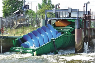 První polská nízkospádová MVE Goryn se šnekem Ø 1,8 m o výkonu 80 kW dodaná firmou GESS-CZ