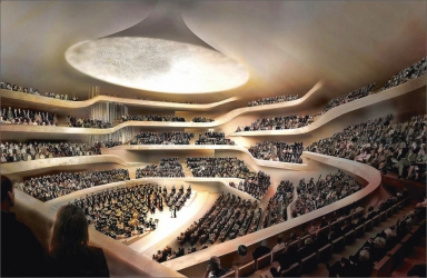 V sále komorní hudby je místo pro 550 lidí a malé studio má kapacitu 170 osob