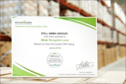 Společnost STILL získala celosvětově uznávaný certifikát trvale udržitelného rozvoje od agentury EcoVadis.