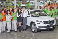 ŠKODA AUTO vyrobila dvoumiliontý vůz v závodě Kvasiny