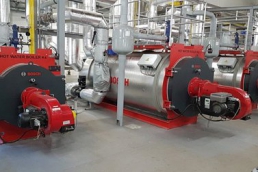 Plynová teplovodní kotelna haly Studené válcovny, Kotle K4 – 1000 kWt, K5 – 2500 kWt, K6 – 2500 kWt
