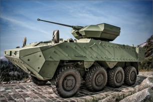 Pandur II 8x8 s dálkově ovládanou bojovou věží Samson Mk II