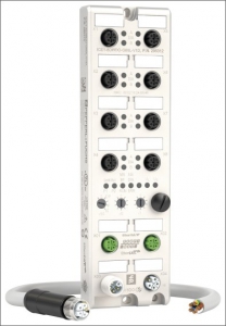 Multiprotokolové ethernetové IO moduly s napájecím konektorem M12