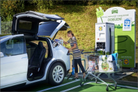 Rychlonabíječka elektromobilů ABB nově u prodejny Lidl