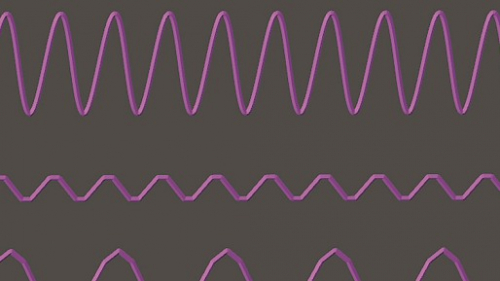 Změnou hodnot u proměnných 1–5, 14 a 15 dostaneme různé sinusovky