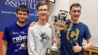 Ve finále středoškolské Robosoutěže ČVUT zvítězil „šplhající robot“ týmu z Gymnázia Špitálská v Praze Ve finále středoškolské Robosoutěže ČVUT zvítězil „šplhající robot“ týmu z Gymnázia Špitálská v Praze