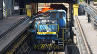 Automatický hasicí vůz v koksovně Automatický hasicí vůz v koksovně