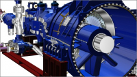 3D model turbogenerátoru pro britskou spalovnu Newhurst