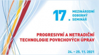 17. Mezinárodní odborný seminář - Progresivní a netradiční technologie povrchových úprav