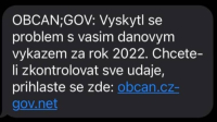 Příklad falešné SMS Příklad falešné SMS