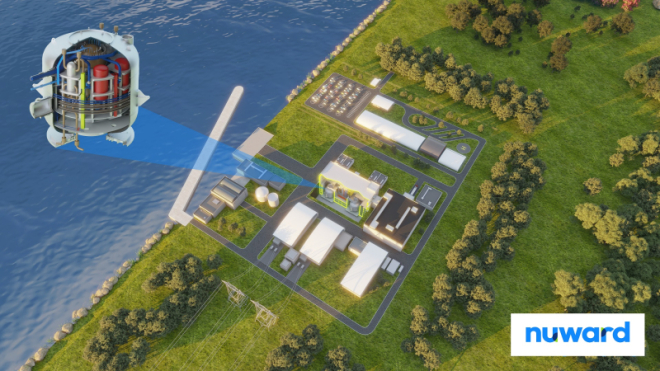 NUWARD SMR - jaderná elektrárna sestávající ze dvou nezávislých malých reaktorů v jedné budově