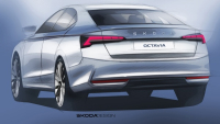 Škoda zveřejňuje první skici modernizovaného modelu Octavia