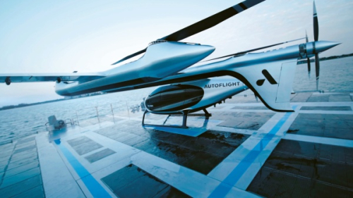 Společnost AutoFlight vyvíjí solární energií poháněný plovoucí vertiport pro letouny eVTOL