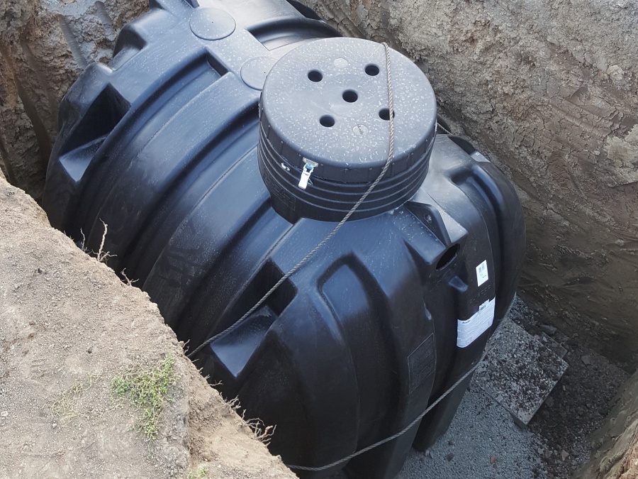 Instalace retenční nádrže na dešťovou vodu