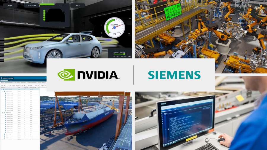 Společnosti Siemens a NVIDIA rozšířily partnerství pro rychlejší nasazení AI ve výrobním průmyslu