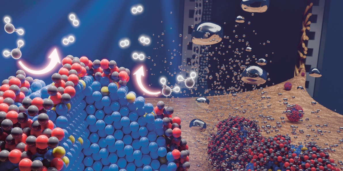 Vizualizace nanoklastru s jádrem a obalem © Seoul National University College of Engineering