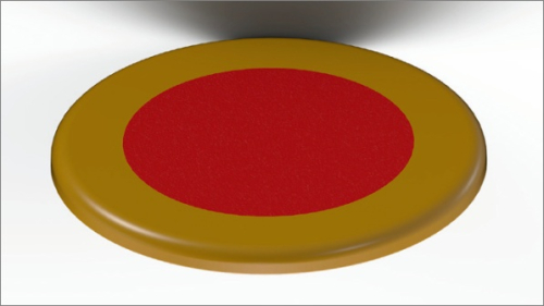 Frisbee disk vyrobený s technologií SmartPower 120/350 LIM na stánku Momentive © Momentive