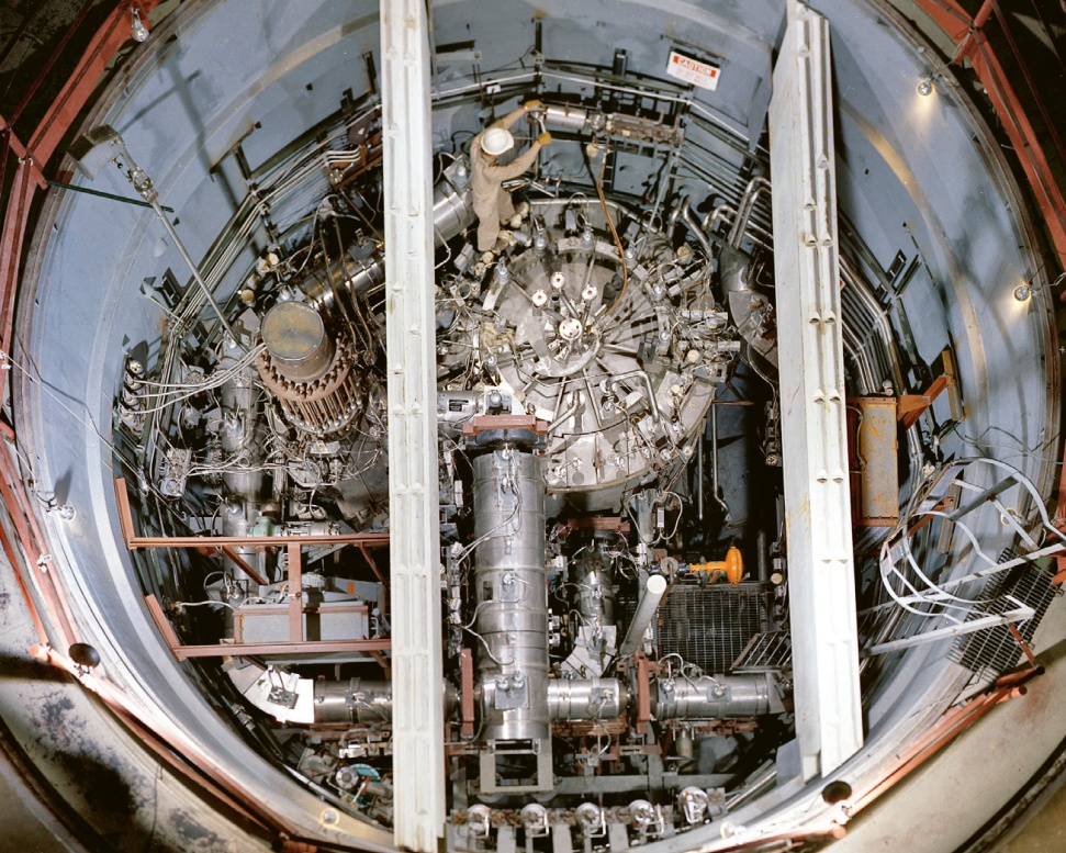 Pohled na Molten Salt Reactor Experiment v USA, ideového předchůdce dnešního čínského reaktoru TMSR-LF1 © Oak Ridge National Laboratory