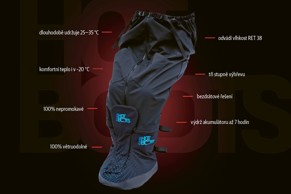 Vak Hotboots dodá a udržuje teplo, odvádí vlhko, snadno se nasazuje a odolá i velmi nepříznivým povětrnostním podmínkám