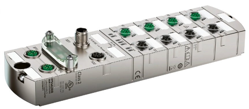 Spravovatelný switch Xelity 6TX ProfiNet Managed Switch pro připojení až 6 zařízení a napájení až 4 zařízení prostřednictvím M12