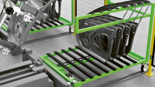 Průmyslový automatizovaný systém pro manipulaci s materiálem